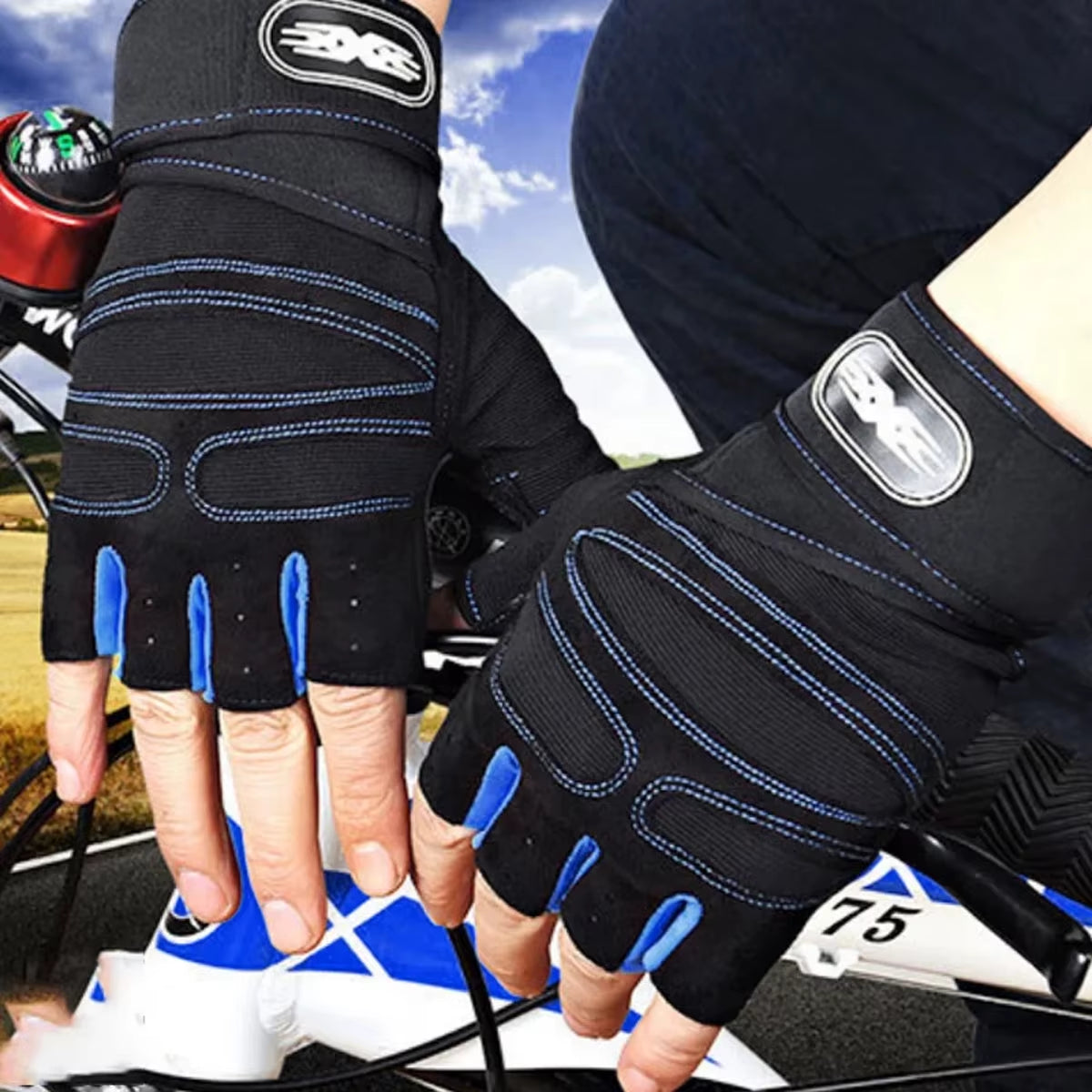 Men'S Fitness Gloves Women'S Fitness Weightlifting Wristband Gloves Fitness Training Sports Exercise Mountaineering Gloves